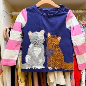 Mini Boden Cat Appliqué